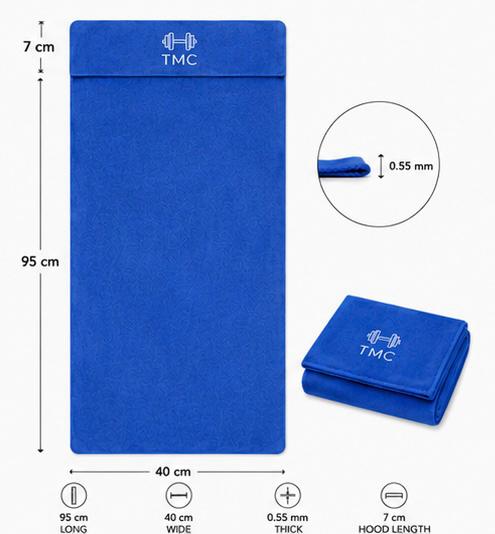 TMC Hooded Gym Towel - Dark Blue