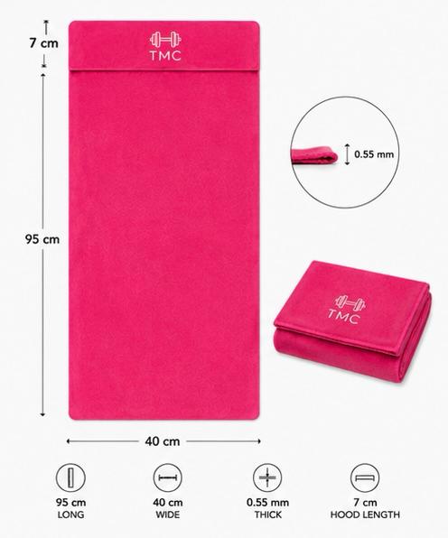 TMC Hooded Gym Towel - Dark Pink