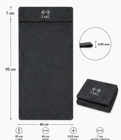 TMC Hooded Gym Towel - Grey